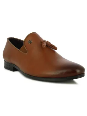 Alberto Torresi Evan Men's Tan Tassel Slip-Ons