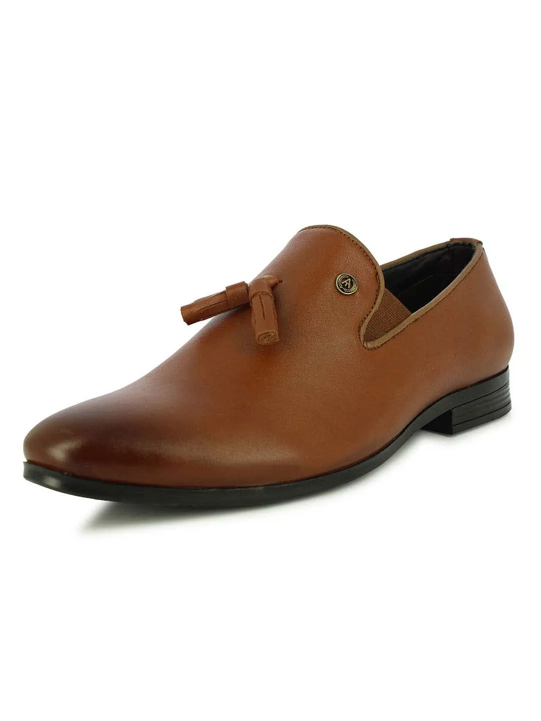 Alberto Torresi Evan Men's Tan Tassel Slip-Ons