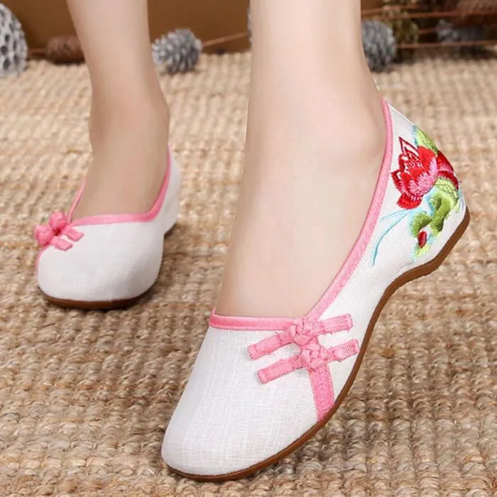 Babakud Retro Comfortable Embroidered Women Shoes 34-41