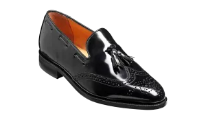 Barker Clive  Classic Wing Cap Loafer -Hi Shine Black