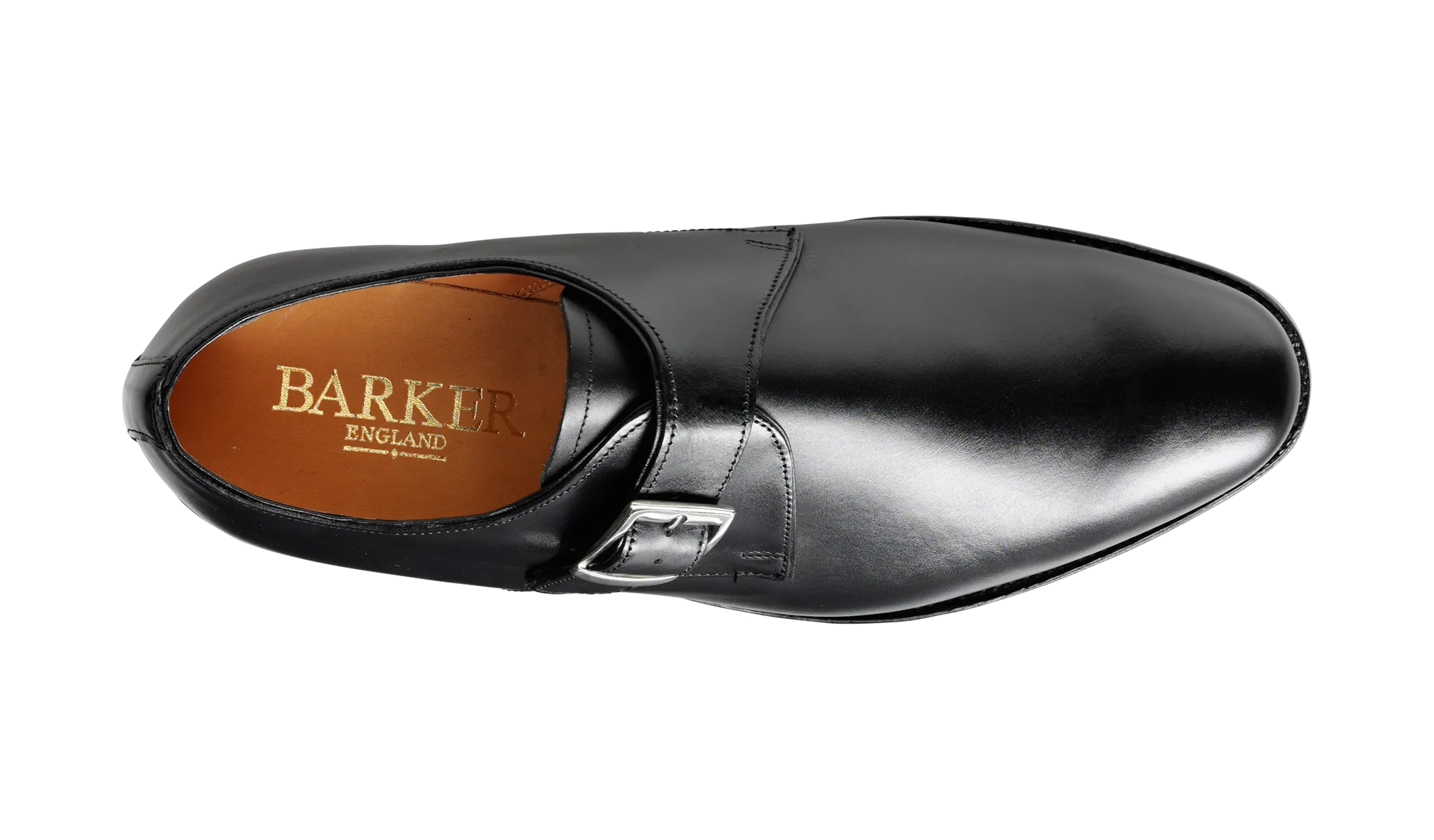 Barker Northcote Single Monk Shoe- Black Calf