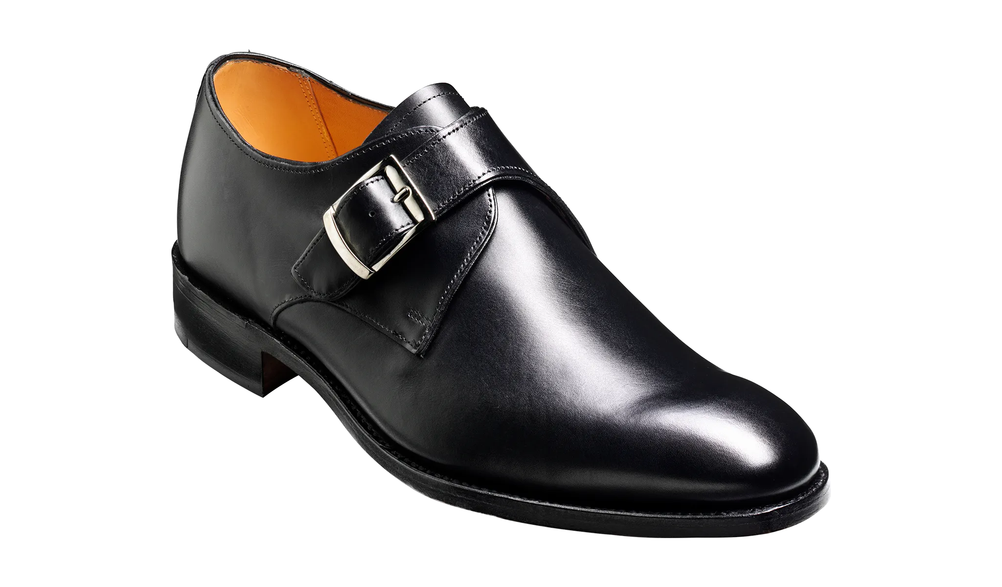 Barker Northcote Single Monk Shoe- Black Calf