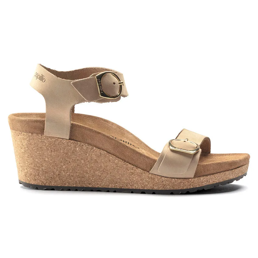 'Birkenstock' Women's Soley Ring-Buckle Oiled Leather Sandal - Sandcastle