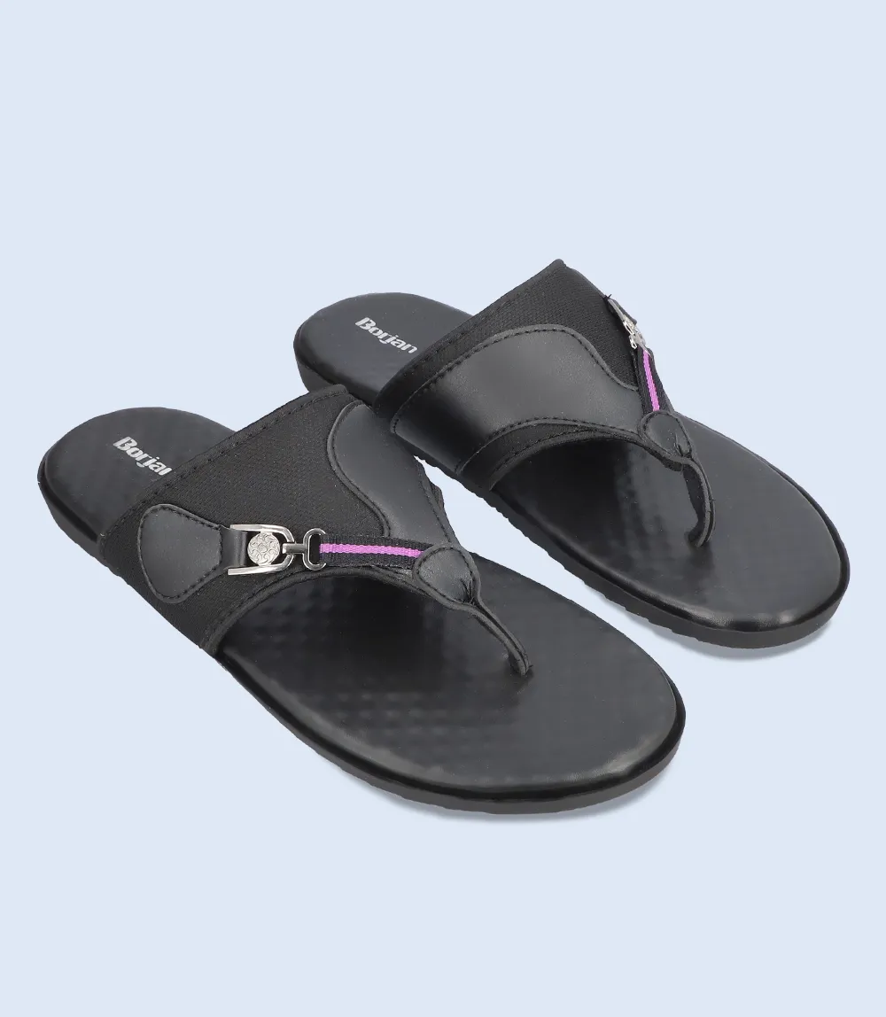 BM5466-BLACK-Men Chappal