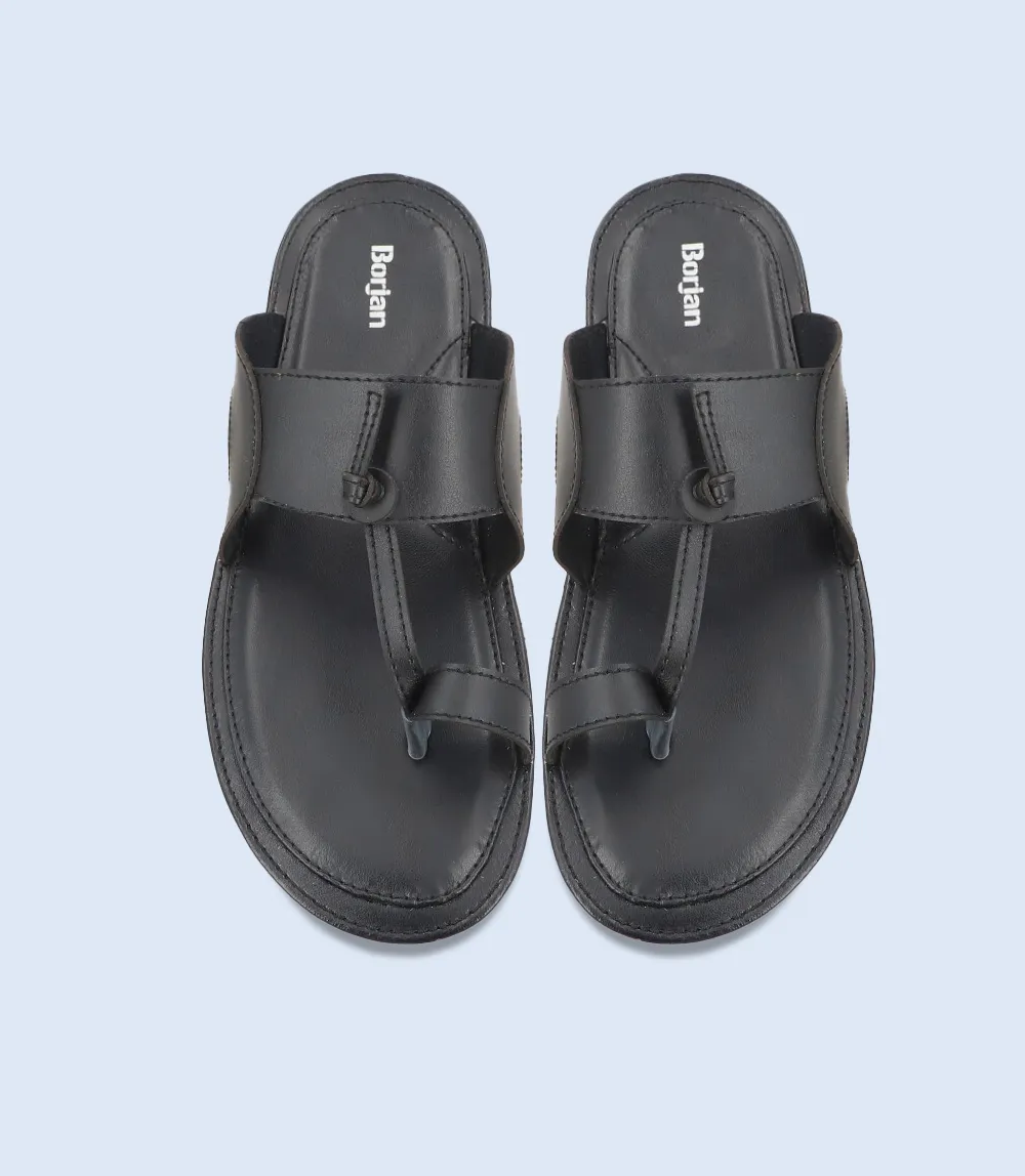 BM5636-BLACK-Men Casual Chappal