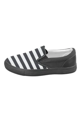 Bold Stripe Men's Unusual Slip-on Canvas Shoes