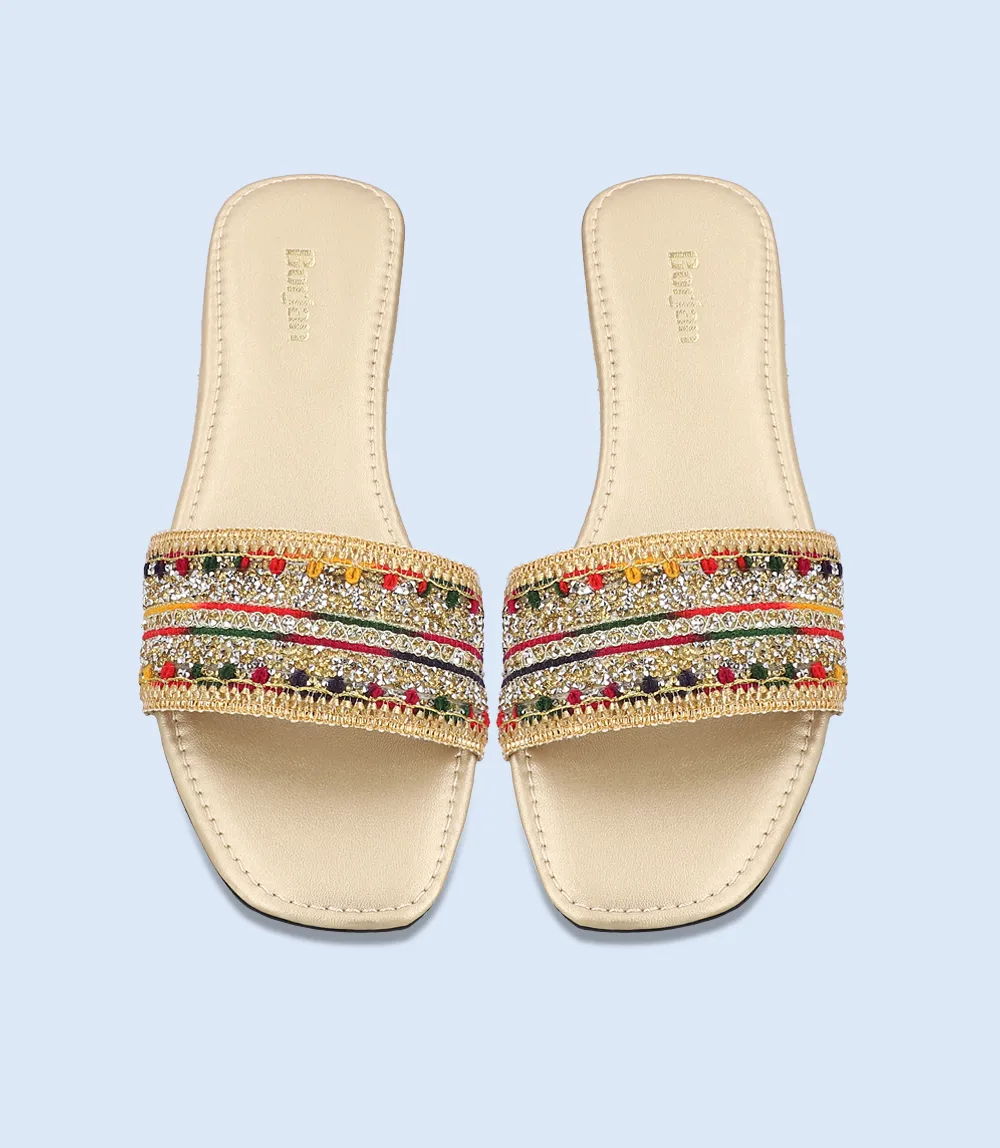 BW7464-GOLDEN/MTY-Women Casual Slipper