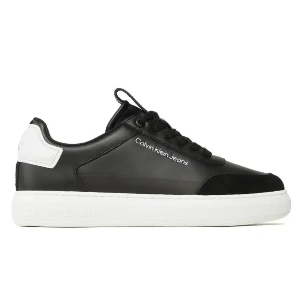 Calvin Klein Jeans Mens Casual High-Low Freq Cupsole Trainers - Black (YM0YM00670-BLK)