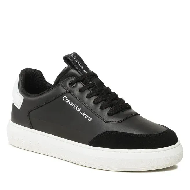 Calvin Klein Jeans Mens Casual High-Low Freq Cupsole Trainers - Black (YM0YM00670-BLK)