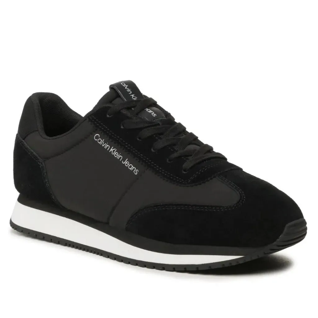 Calvin Klein Jeans Retro Runner Wingtip Mix Trainer - BLK