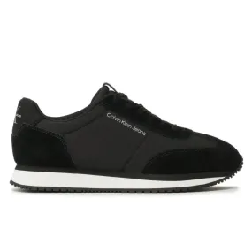 Calvin Klein Jeans Retro Runner Wingtip Mix Trainer - BLK