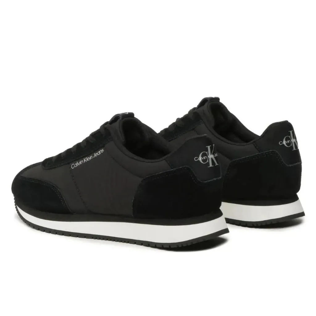 Calvin Klein Jeans Retro Runner Wingtip Mix Trainer - BLK