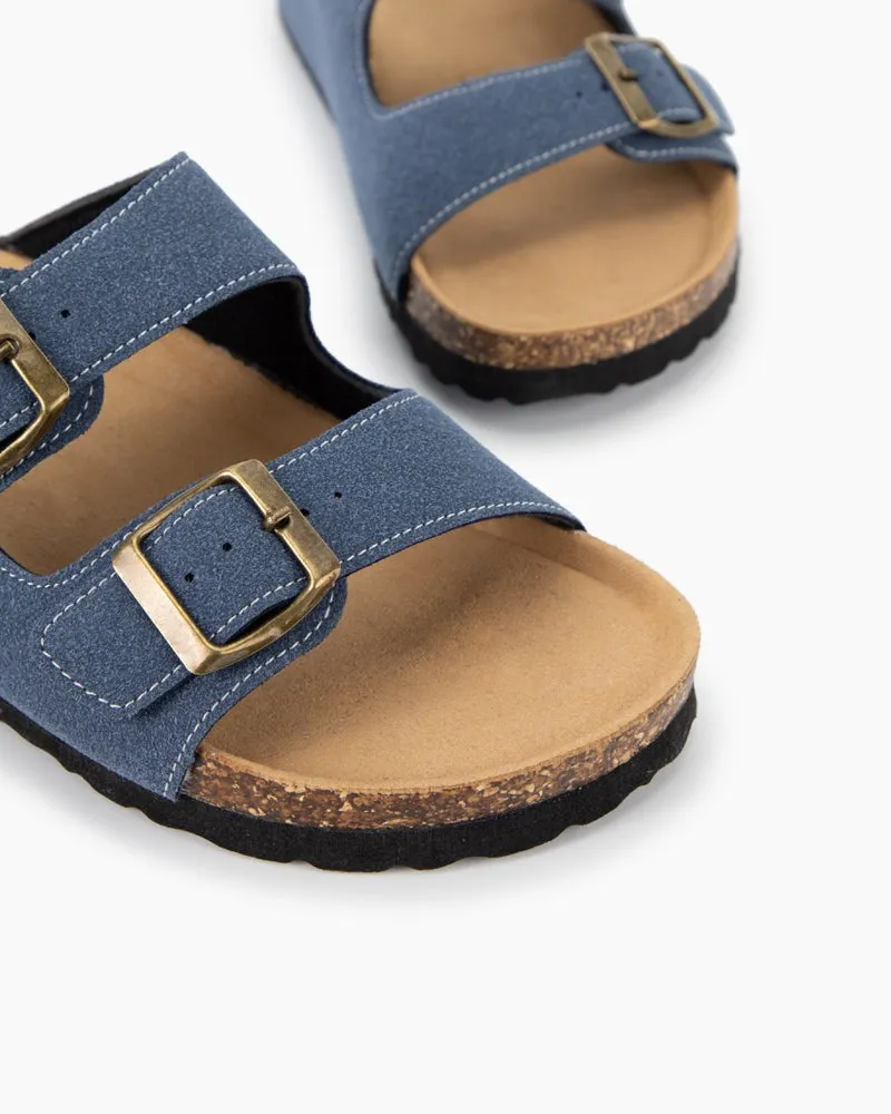 Cork Nubuck Leather Non-slip Flat Sandals