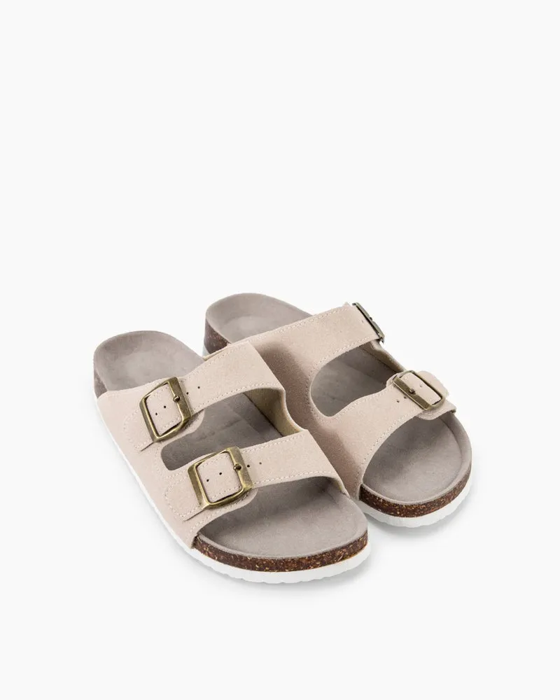 Cork Nubuck Leather Non-slip Flat Sandals