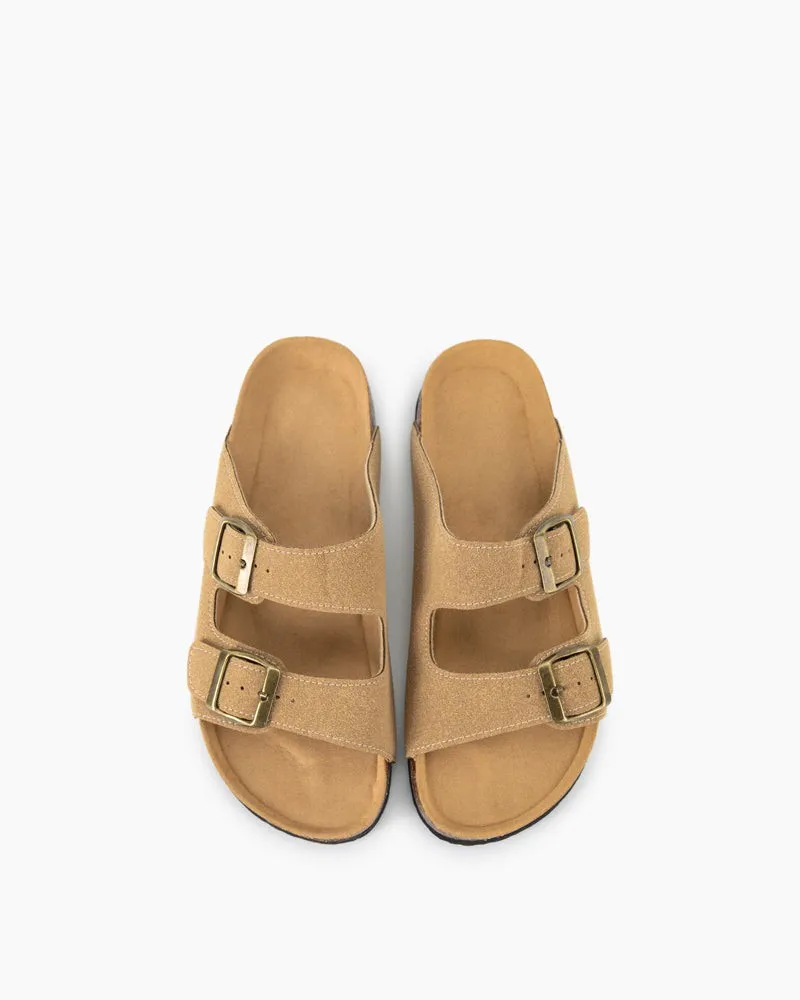 Cork Nubuck Leather Non-slip Flat Sandals