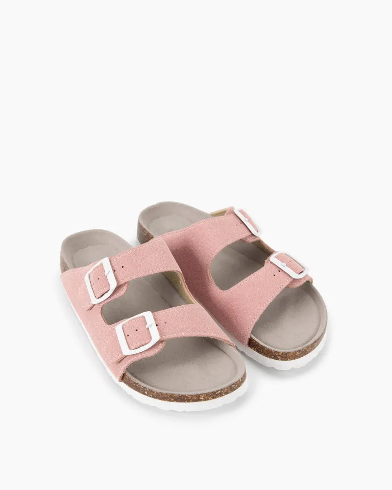 Cork Nubuck Leather Non-slip Flat Sandals