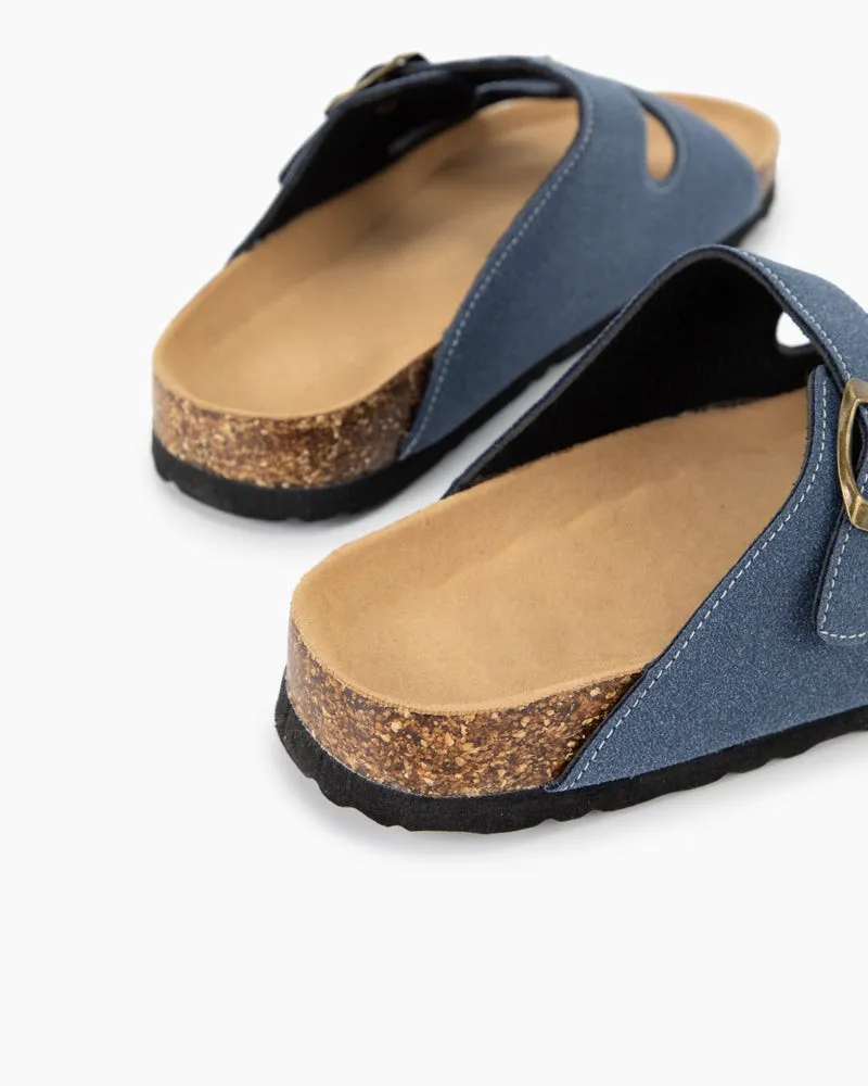 Cork Nubuck Leather Non-slip Flat Sandals