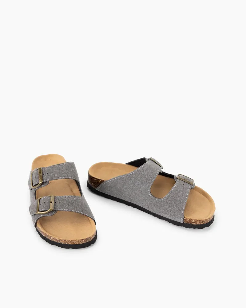 Cork Nubuck Leather Non-slip Flat Sandals