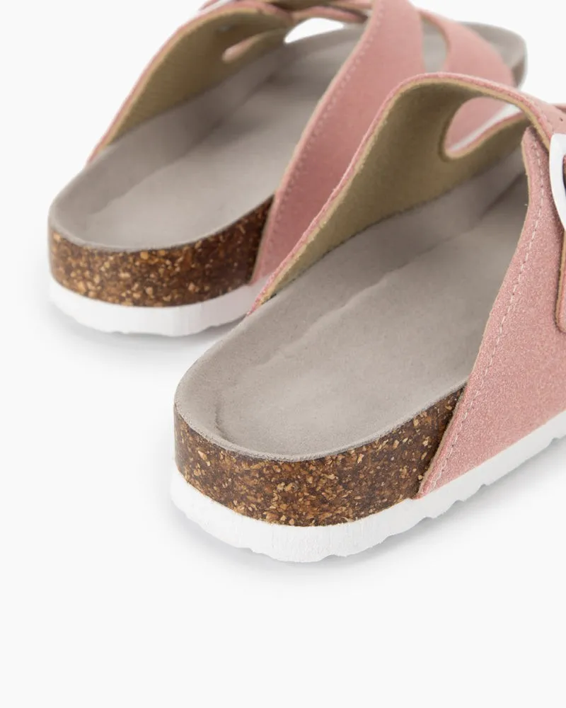 Cork Nubuck Leather Non-slip Flat Sandals