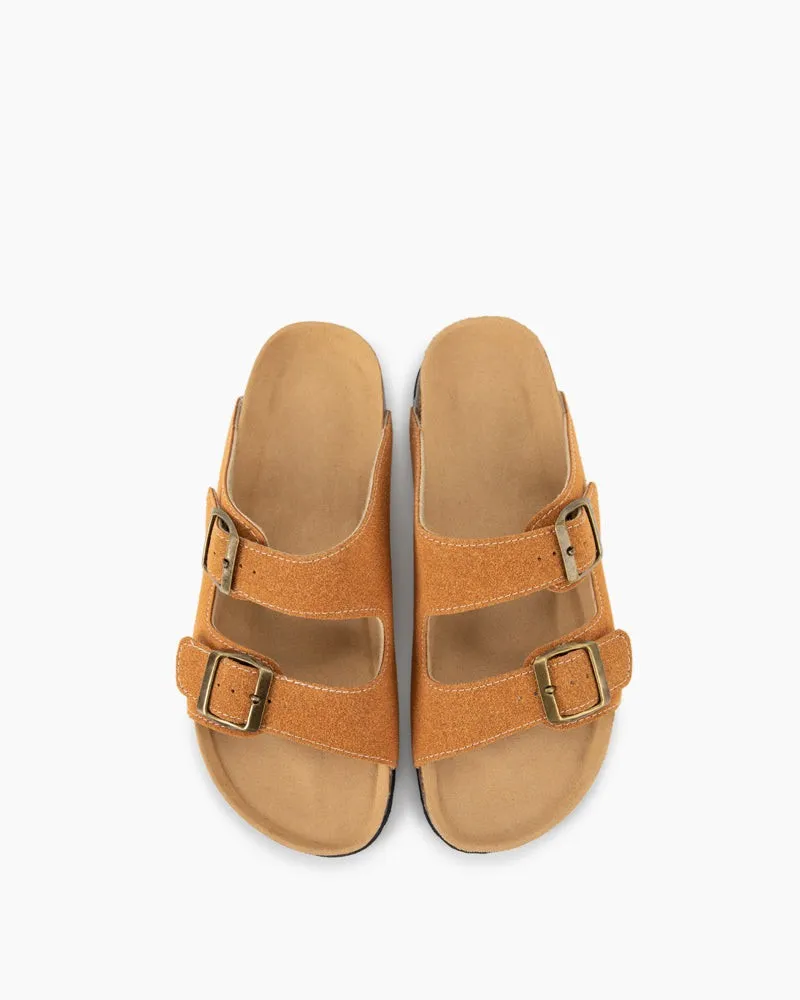 Cork Nubuck Leather Non-slip Flat Sandals