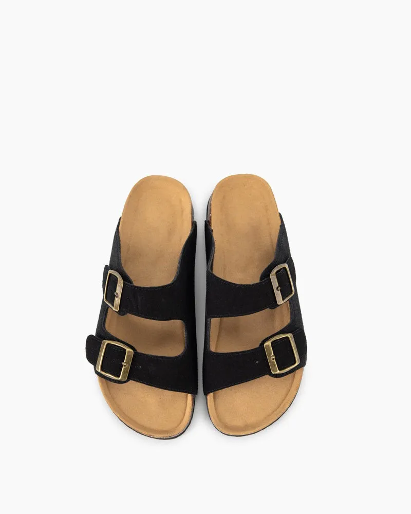 Cork Nubuck Leather Non-slip Flat Sandals