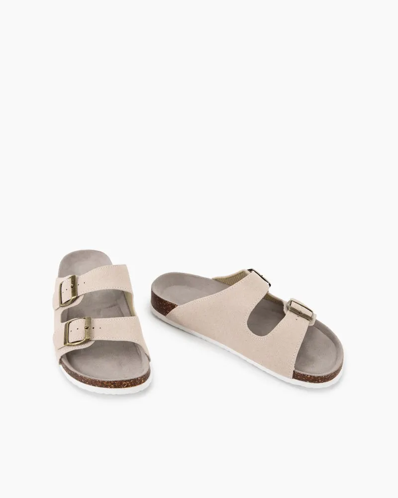 Cork Nubuck Leather Non-slip Flat Sandals