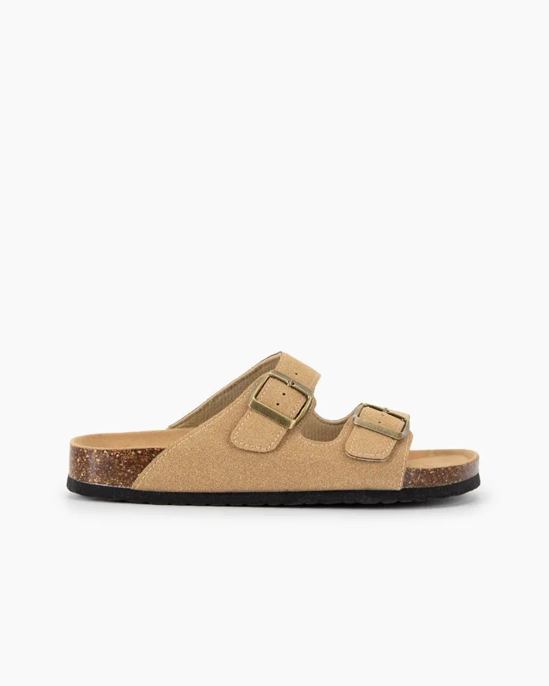 Cork Nubuck Leather Non-slip Flat Sandals