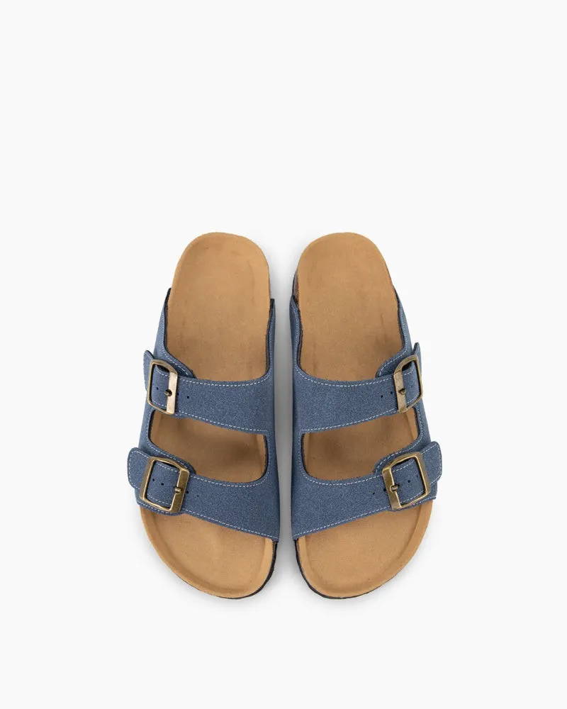 Cork Nubuck Leather Non-slip Flat Sandals