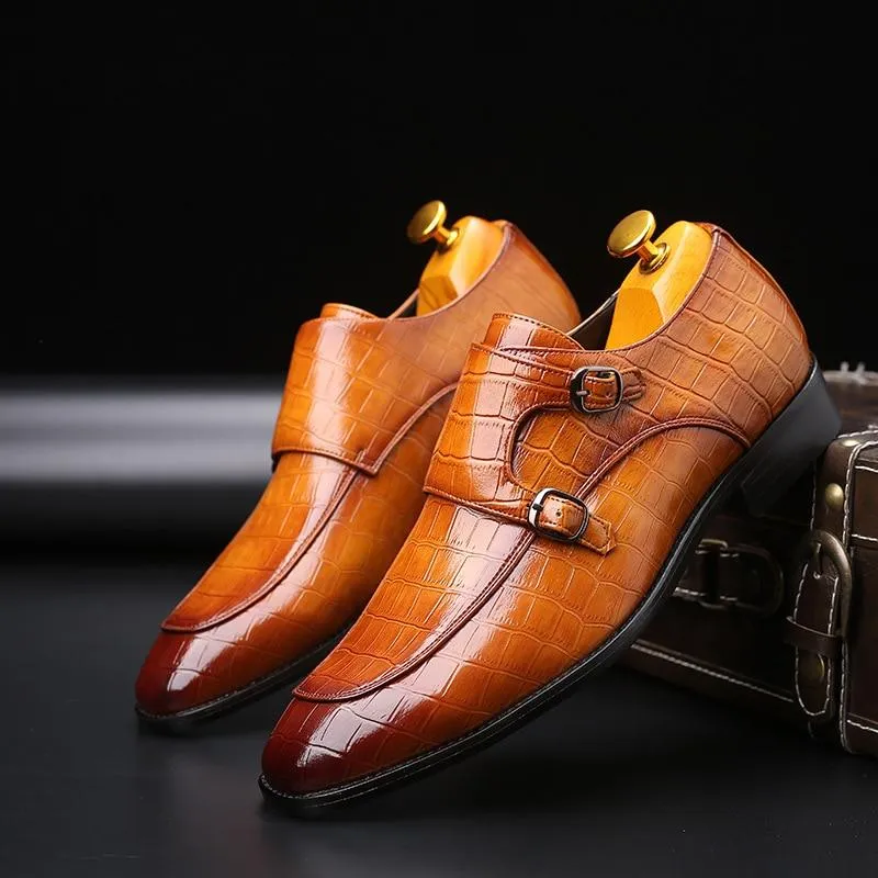 Crocodile  Flat  Business Designer Shoes Men