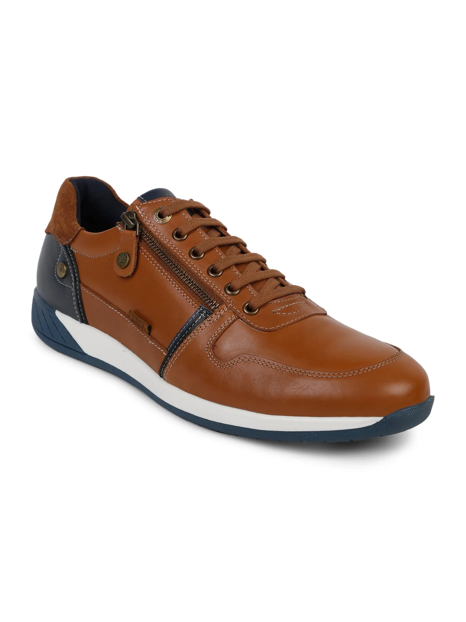 Ezok Men Tan Sneaker Casual Shoes