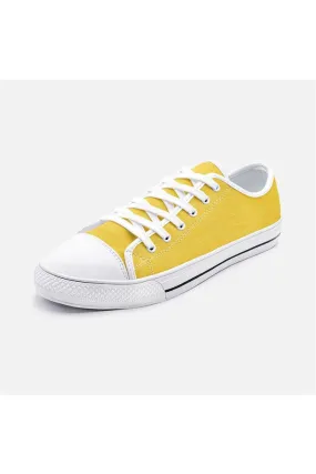 Gold Fiber Unisex Low Top Canvas Shoes