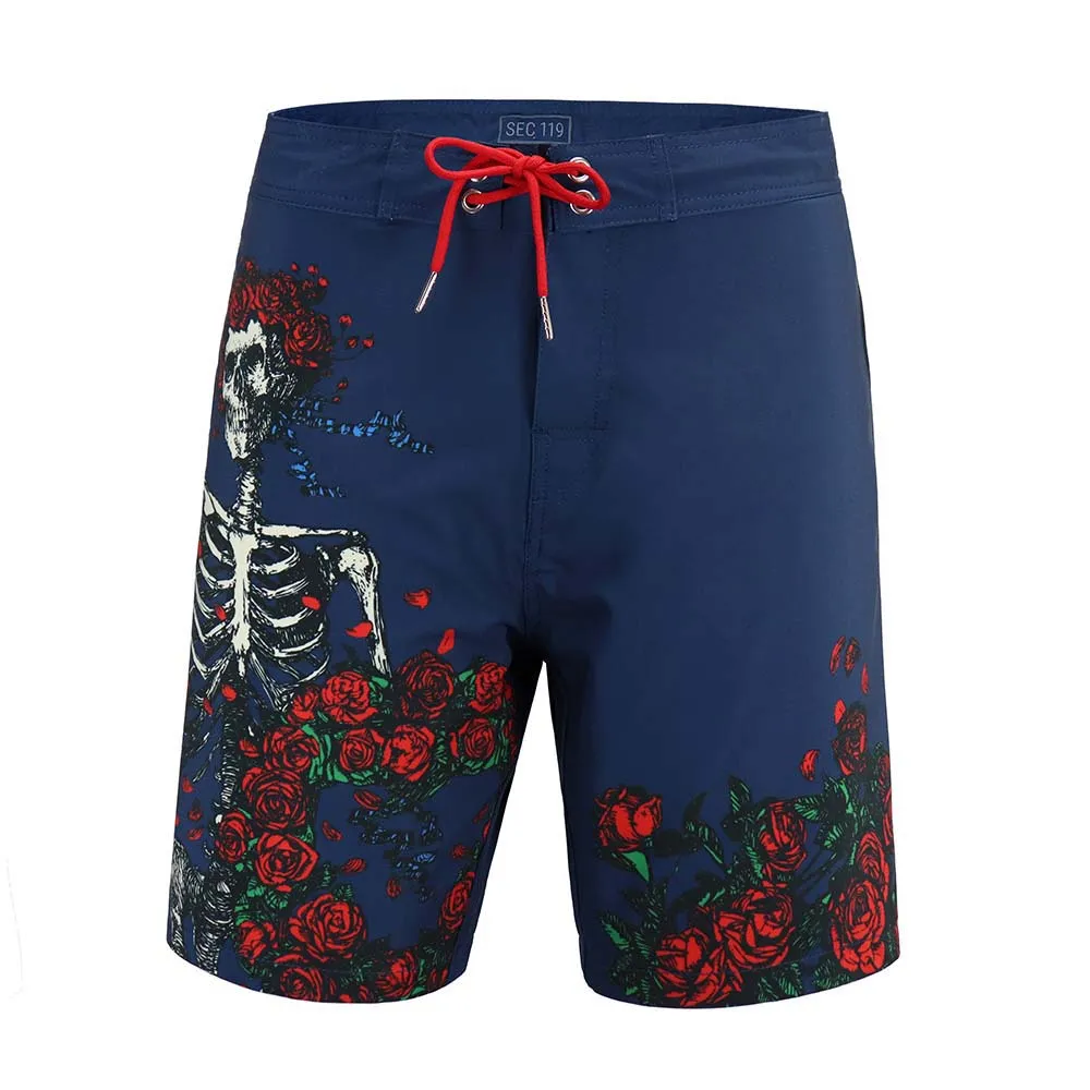 Grateful Dead | 48-54 Hybrid Board Shorts | Navy Bertha