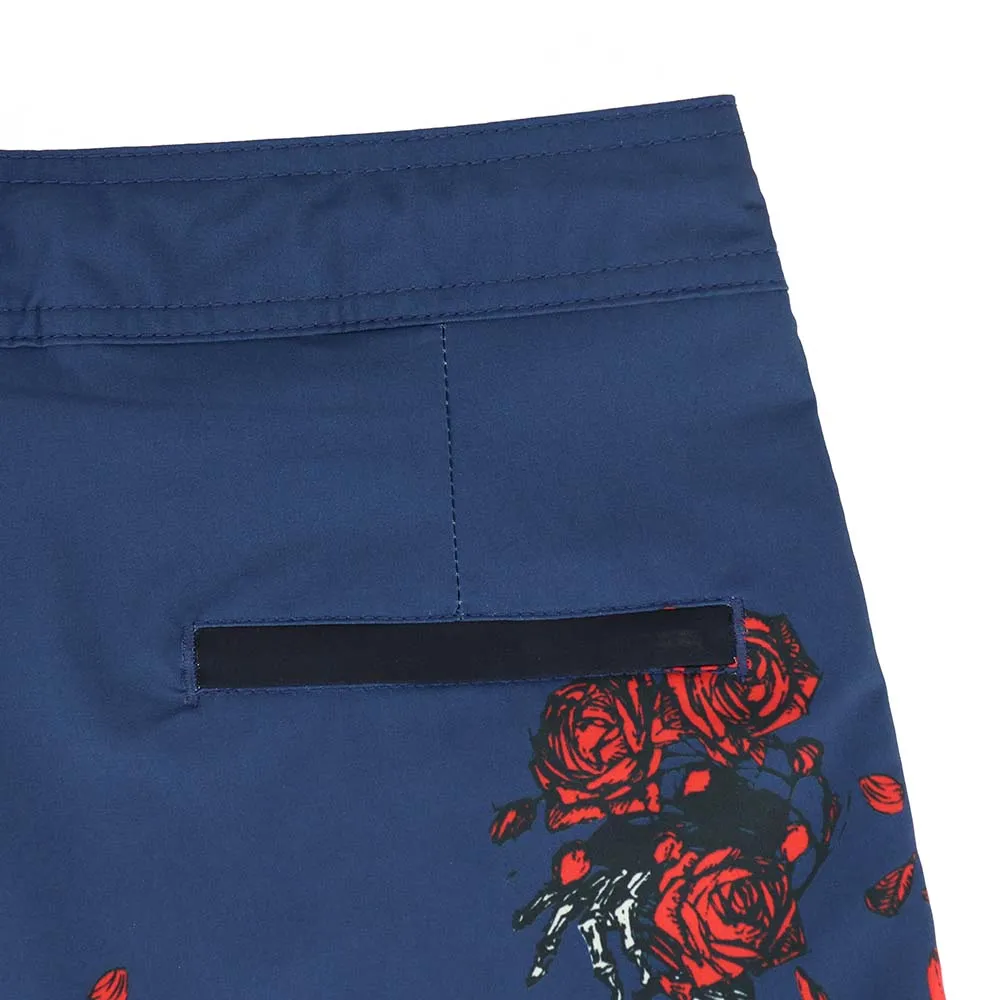 Grateful Dead | 48-54 Hybrid Board Shorts | Navy Bertha