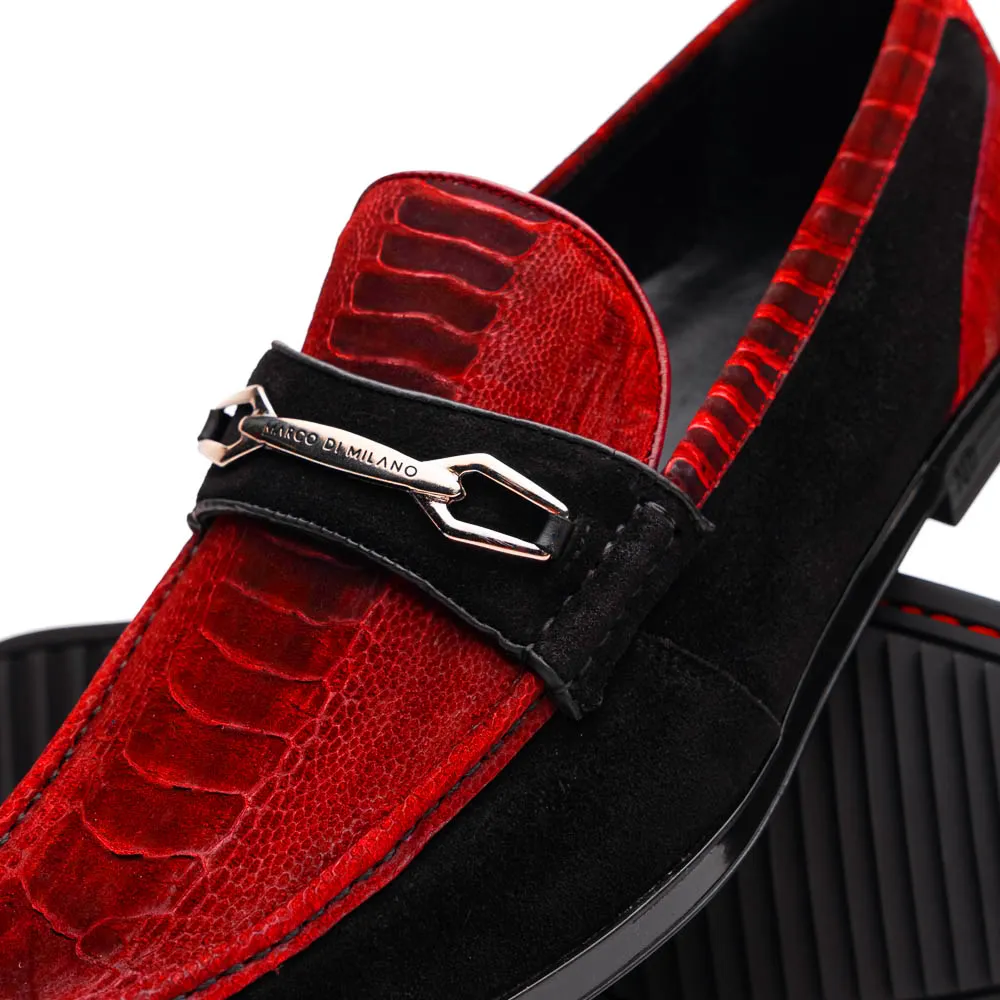 Hugo Ostrich - Red/Black