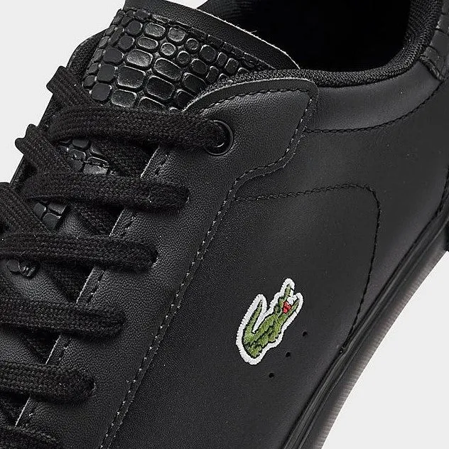 LACOSTE Men's Powercourt Leather Sneakers - Black/Black