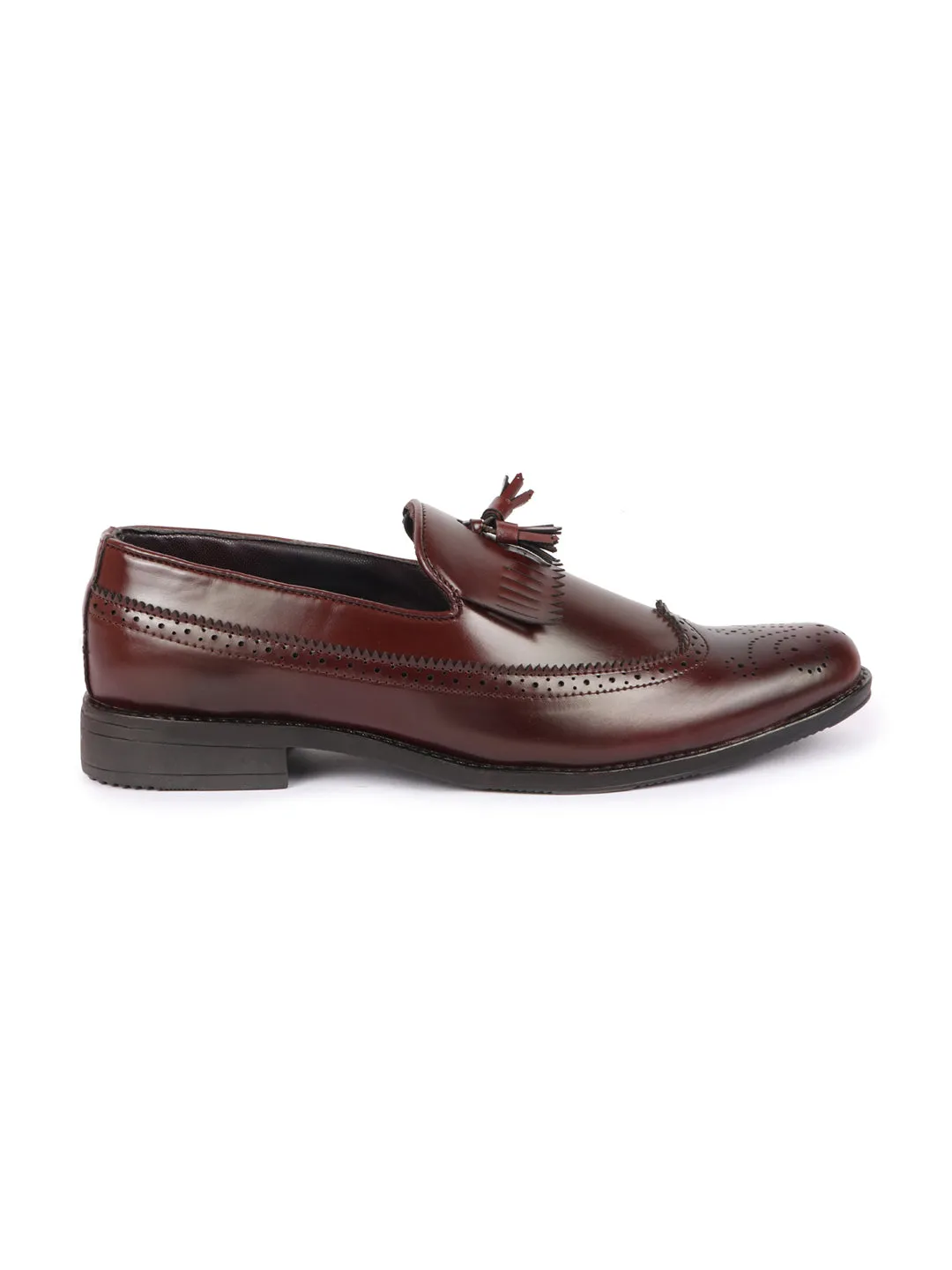 Men Brown Casual Stylish Design Tassel Loafer Shoes