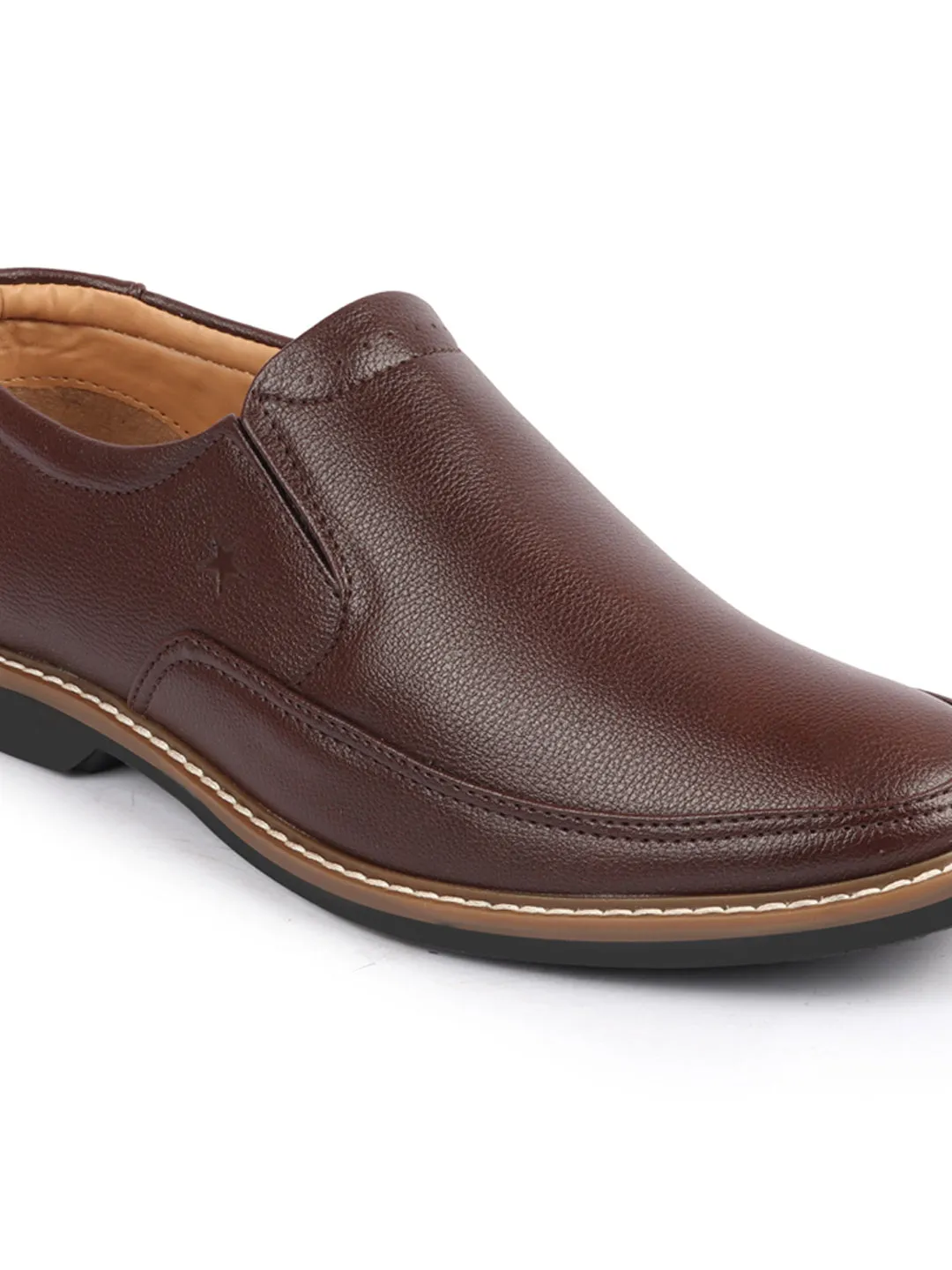 Men Brown Formal Superior Comfort Slip On Shoes