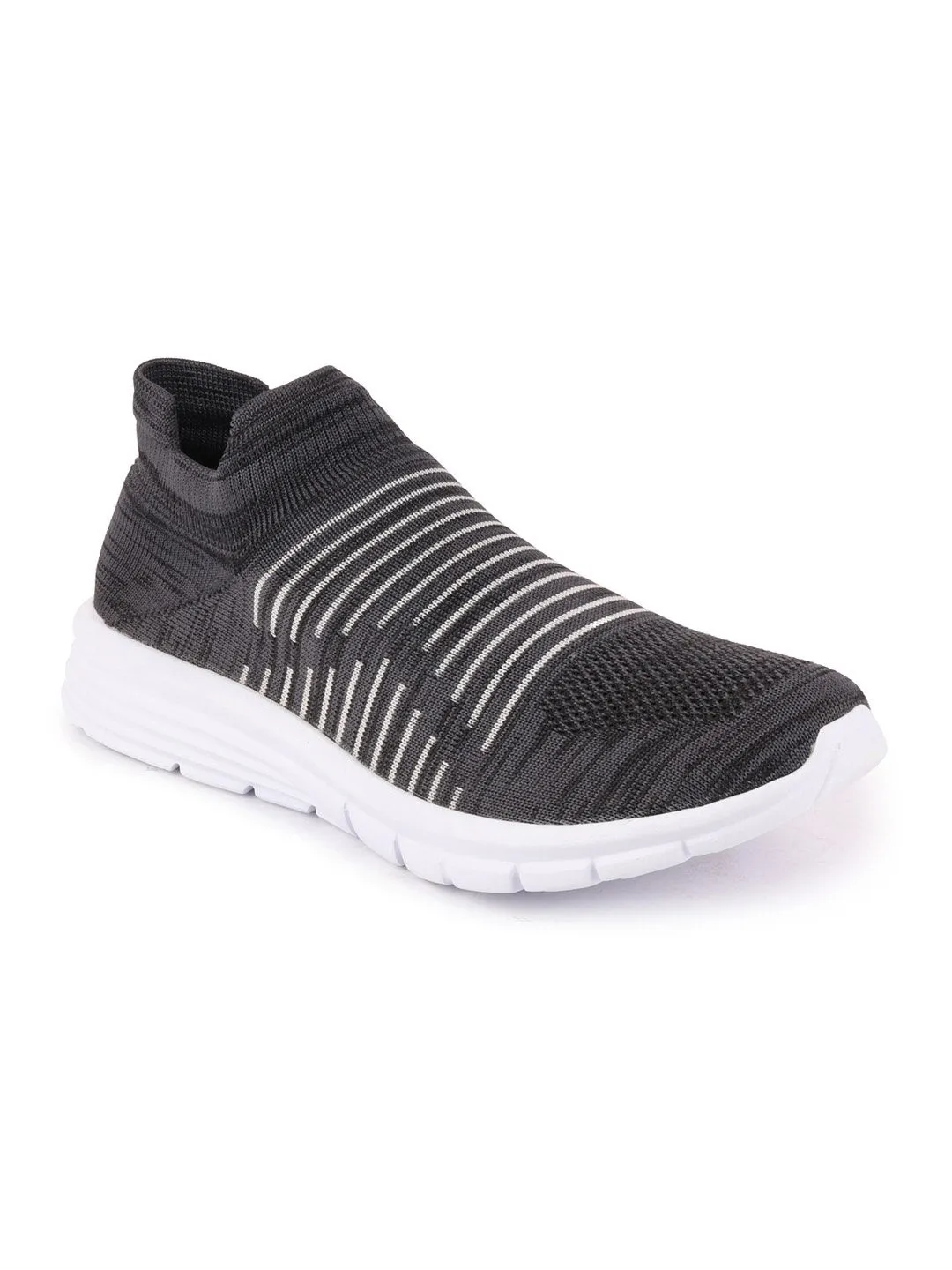 Men Grey Sports Slip-On Walking Shoes