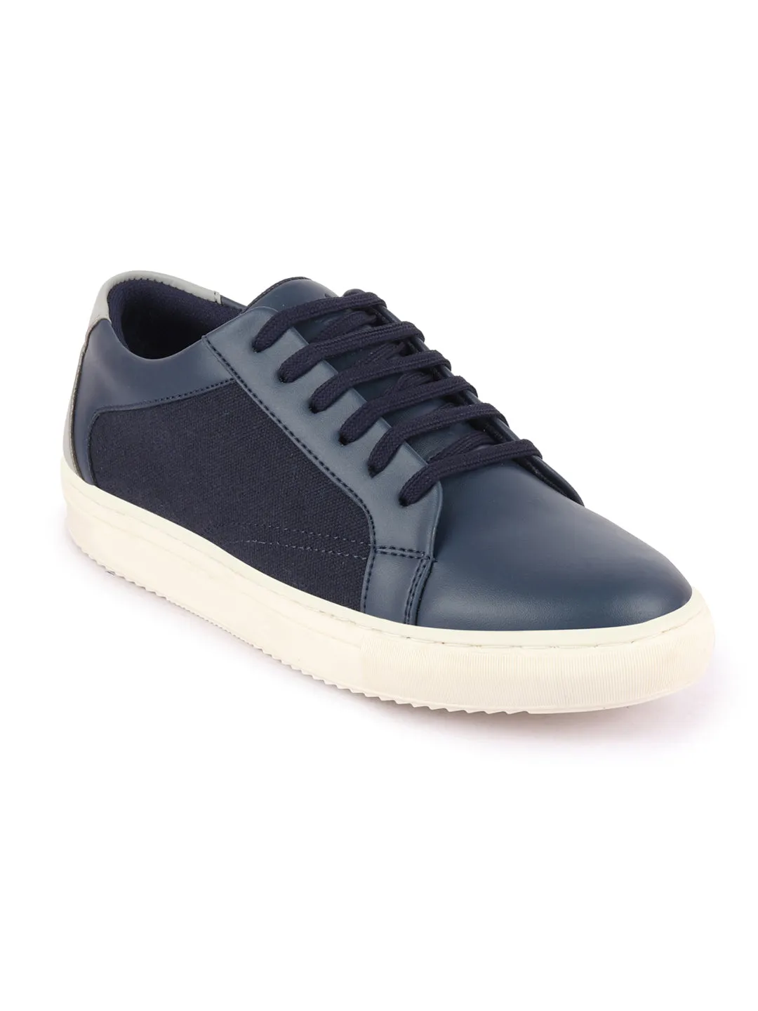 Men Navy Blue Outdoor Classic Lace Up Sneakers Shoes