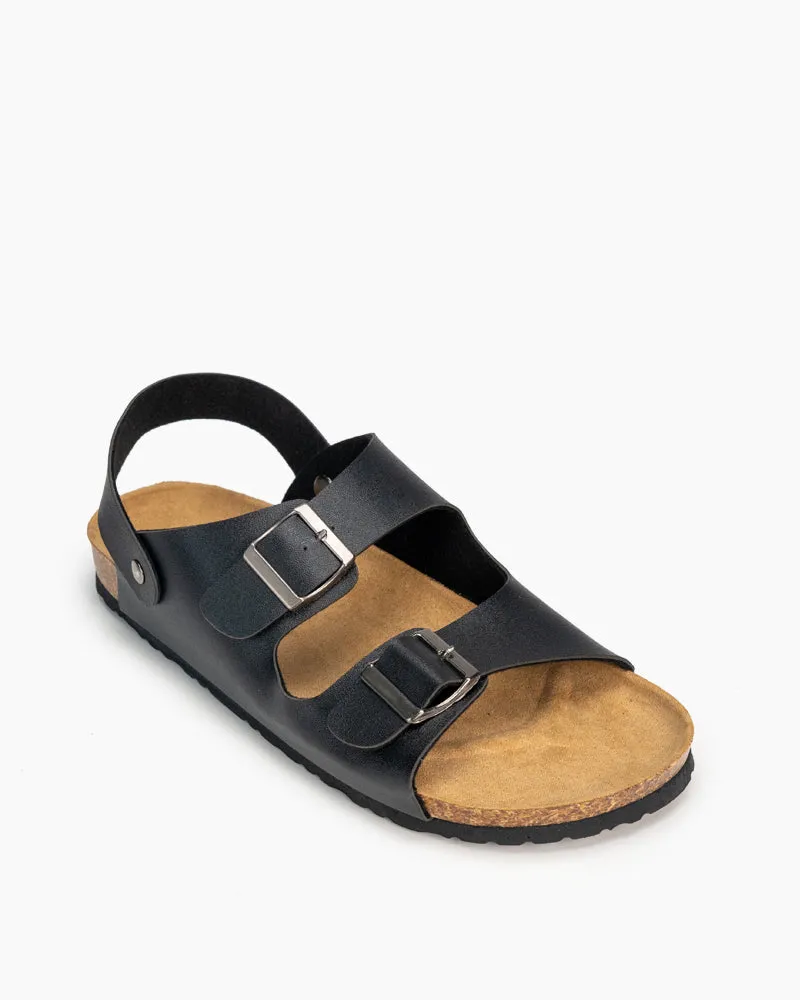 Men's Adjustable Buckle Comfort Cork Footbed Sandals