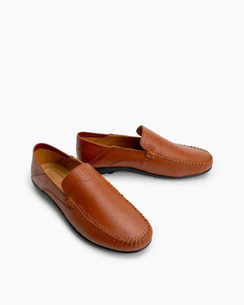 Men's Premium Genuine Leather Slip On Driving Loafers