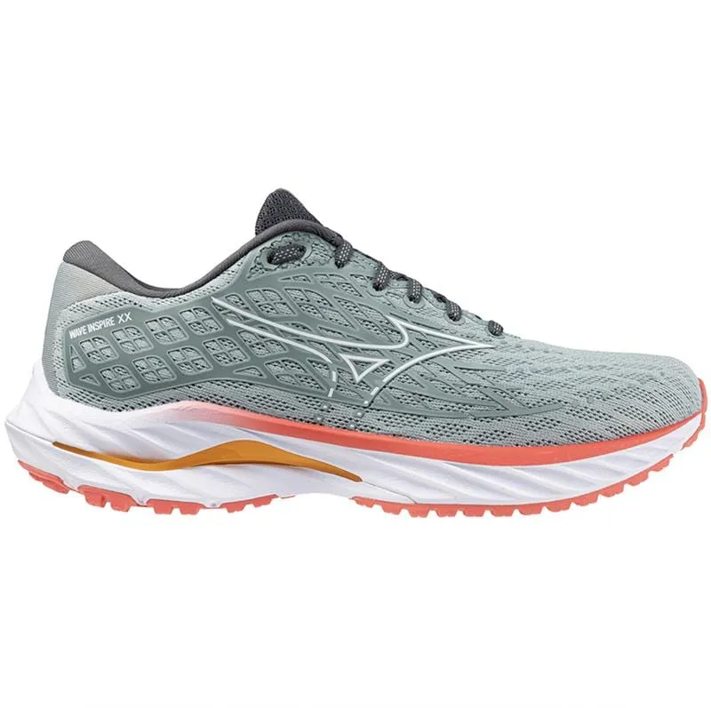 Mizuno Inspire 20 Women's Running Shoes SS24 Gray Mist/White/Duberry