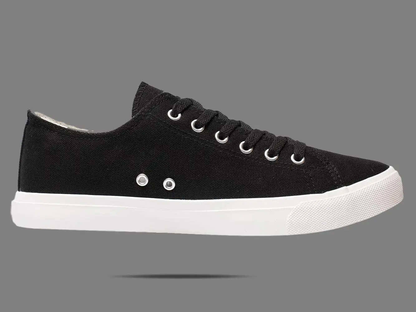 Retro Black/White Canvas Shoes Sneakers Unisex Size