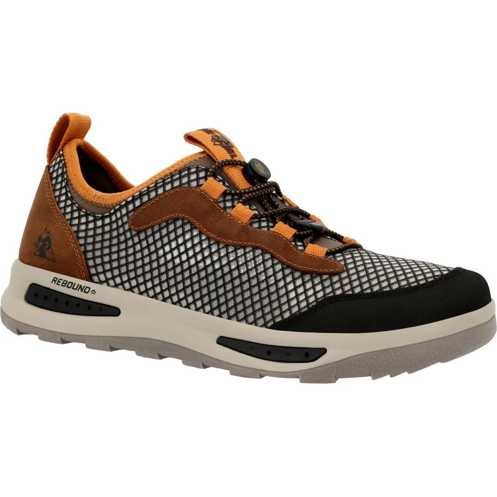 'Rocky' Men's Nowake Lifestyle Outdoor Soft Toe - Black Brown / Burnt Orange