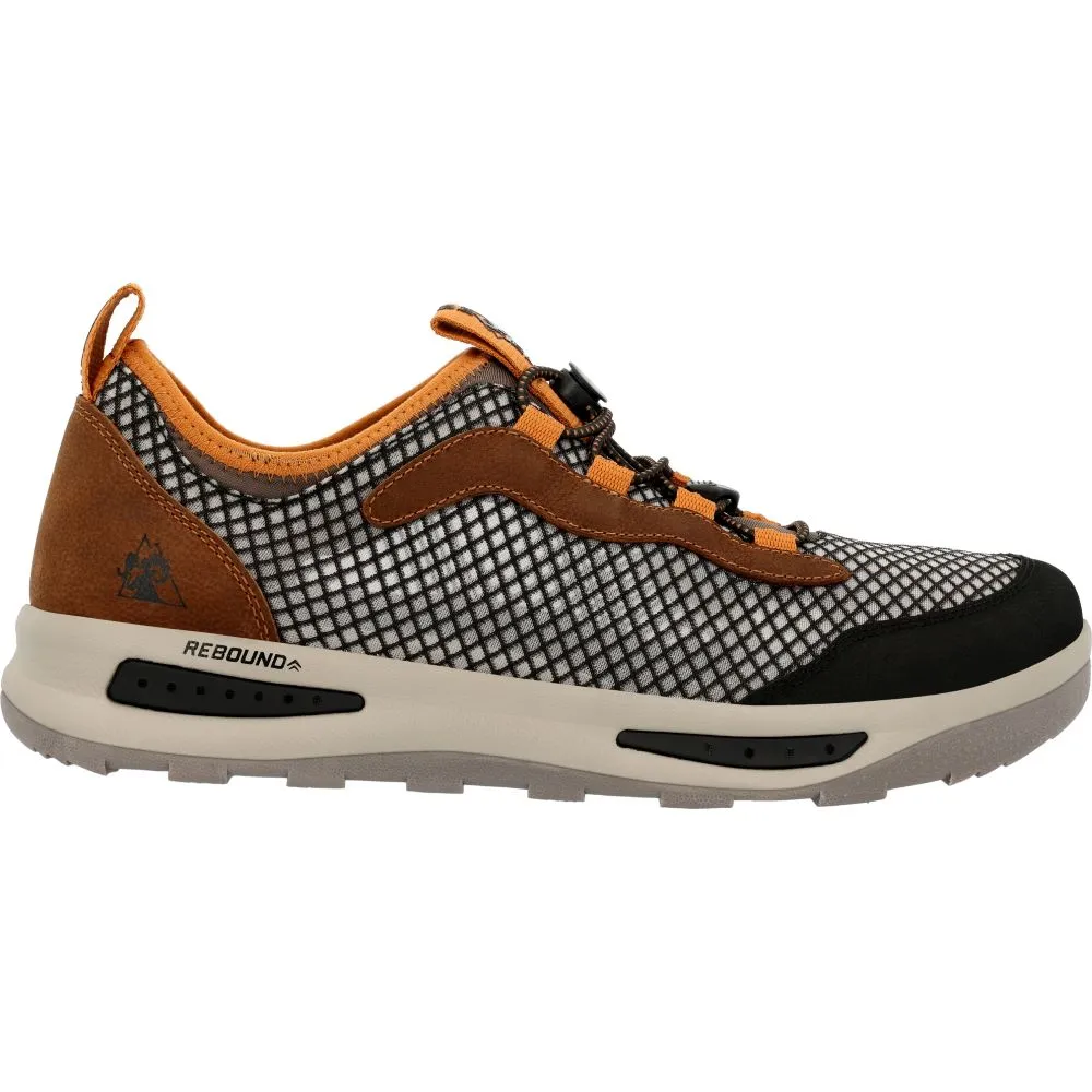 'Rocky' Men's Nowake Lifestyle Outdoor Soft Toe - Black Brown / Burnt Orange