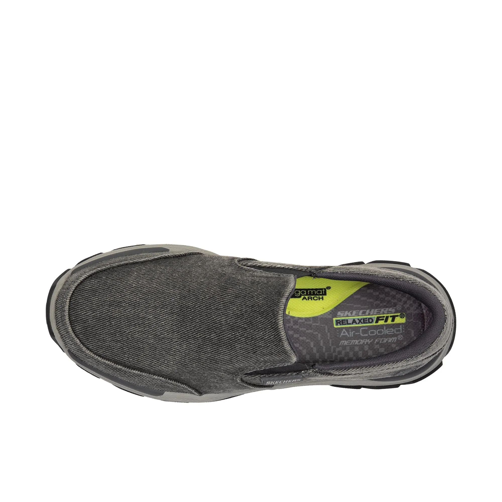 Skechers Respected Canvas Slip On Charcoal