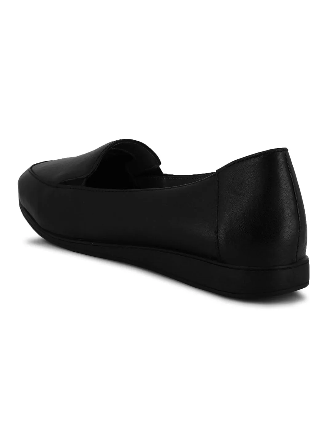 Soothe Black Leather Slip-Ons