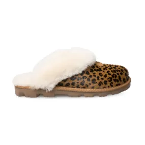 UGG Coquette Leopard Natural Slippers - Women's