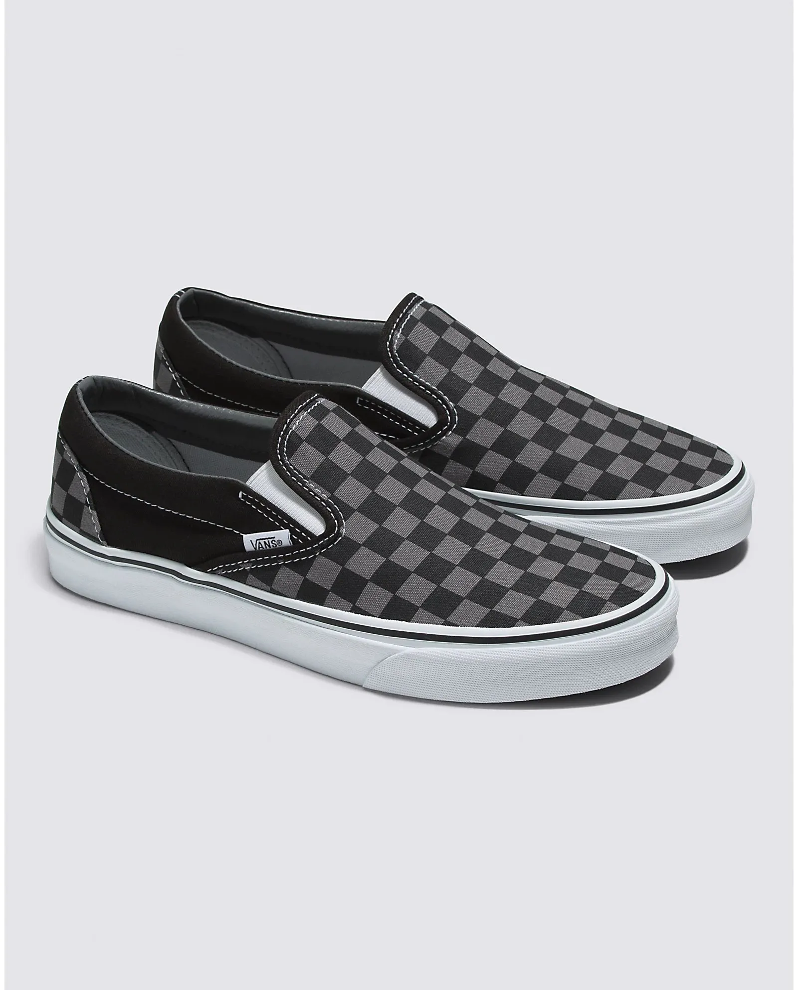 VANS UNISEX Classic Slip-On Checkerboard Shoe (Black/Pewter Check)