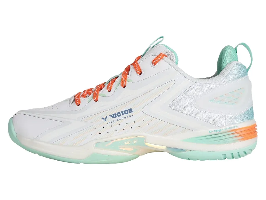 Victor A970 NitroLite Badminton Shoes (White/Brook Green)